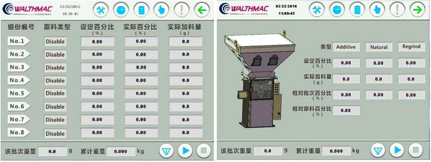 4   chemical gravimetric dosing blender HMI